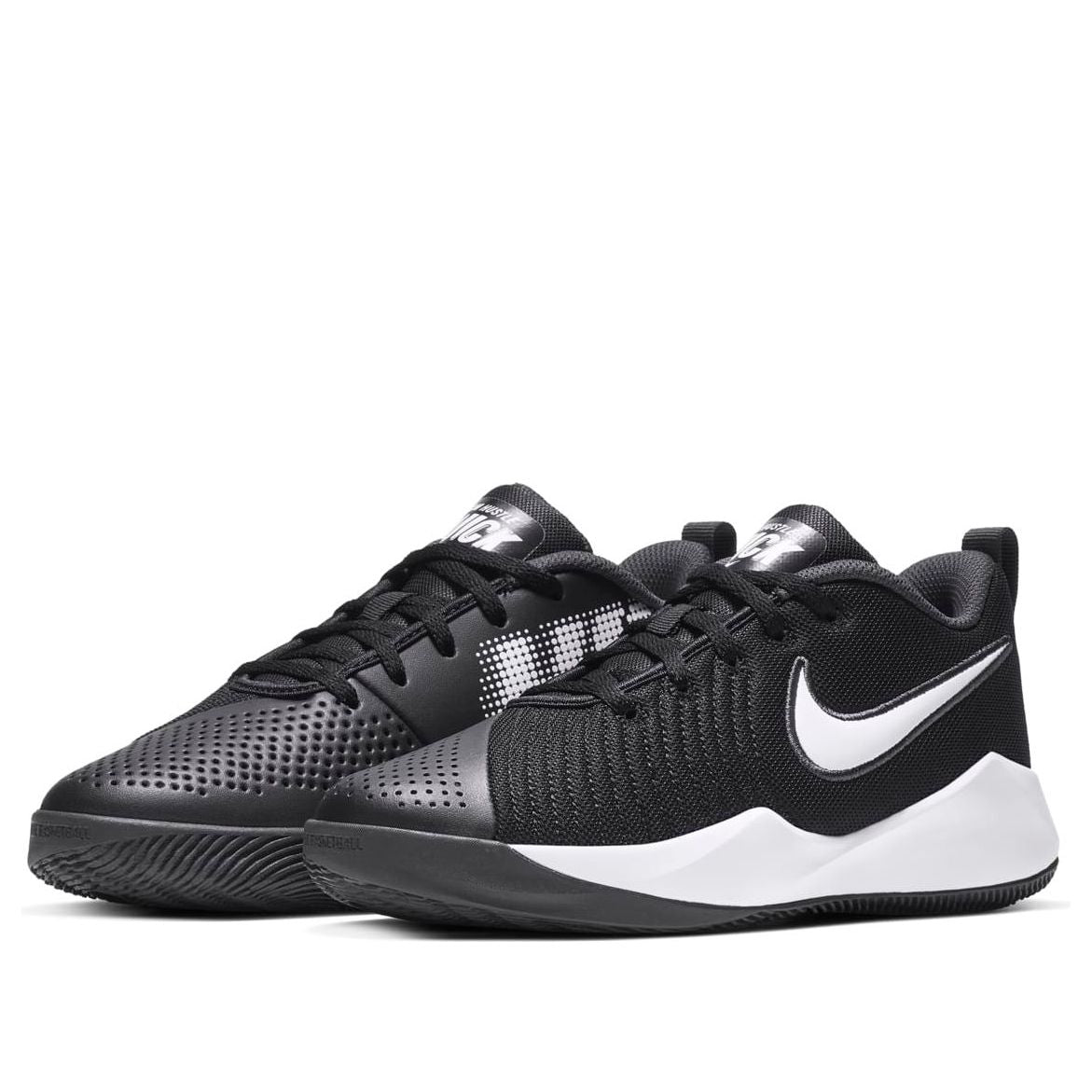 (GS) Nike Team Hustle Quick 2 'Black White' AT5298-002