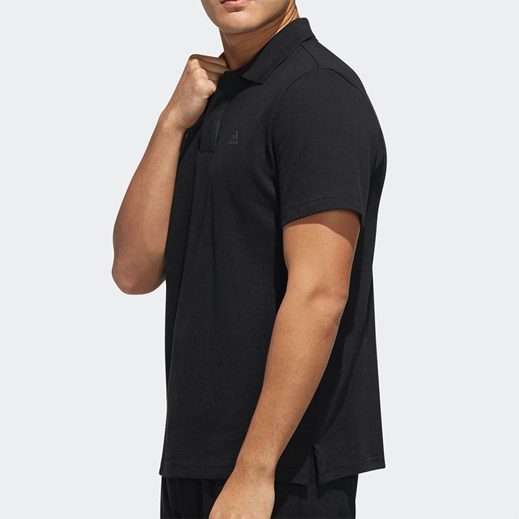 adidas Series Athleisure Casual Sports Short Sleeve polo Black DW4683