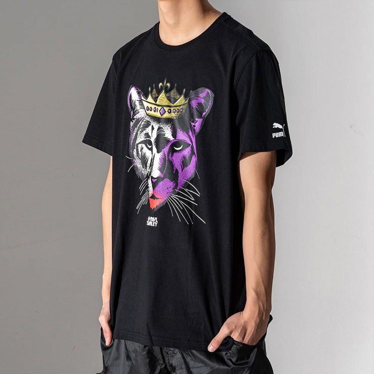 PUMA x Pavl Stanley Animalize Printed Short Sleeve TEE Black 597242-01