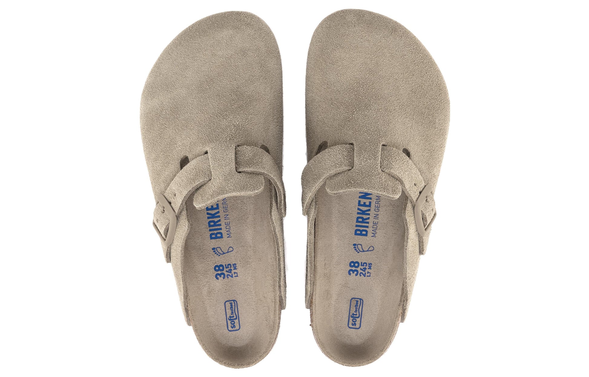Birkenstock Boston Soft Footbed Narrow 'Suede Faded Khaki' 1019108