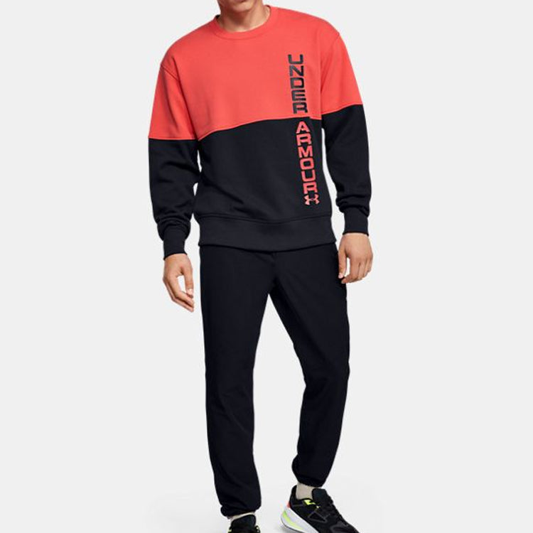 Men's Under Armour Fleece Training Sports Black Orange 1351094-001