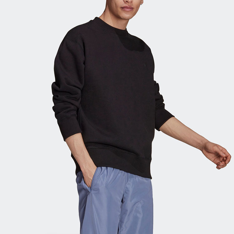 Men's adidas C Crew Casual Breathable Round Neck Sports Pullover Black H09179
