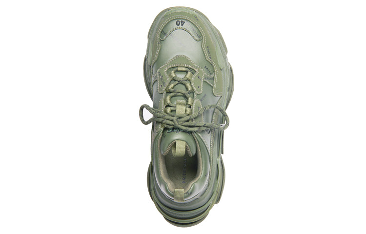 Balenciaga Triple S 'Allover Logo - Dark Green' 536737W2FA13510