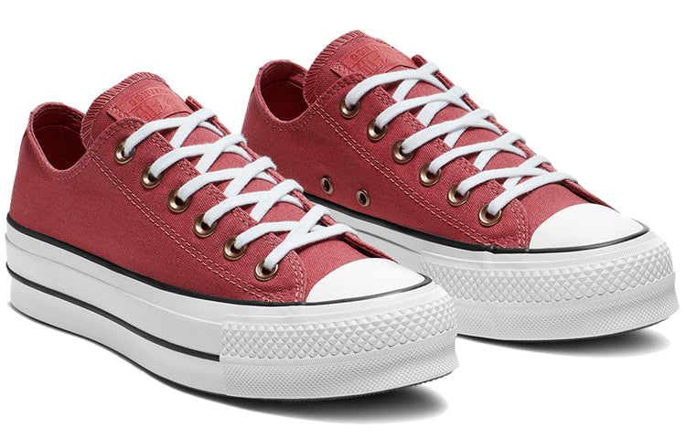 (WMNS) Converse Chuck Taylor All Star Platform Low Top Thick Sole Red White 564996C