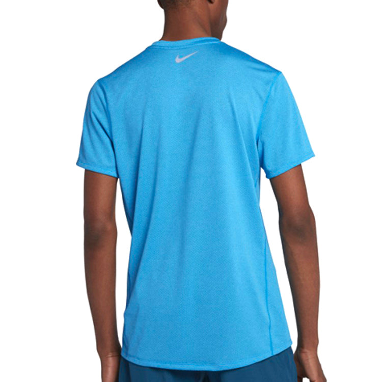 Nike Cool Mylar Breathable Running Quick Dry Short Sleeve Blue 892995-482