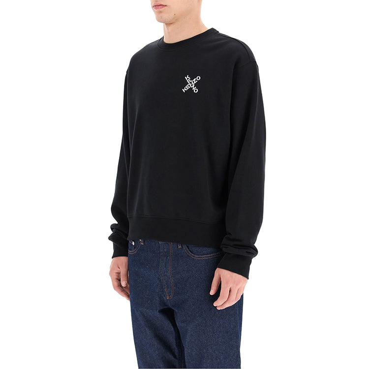 Men's KENZO Little X Round Neck Sports Black FA65SW0014MS-99