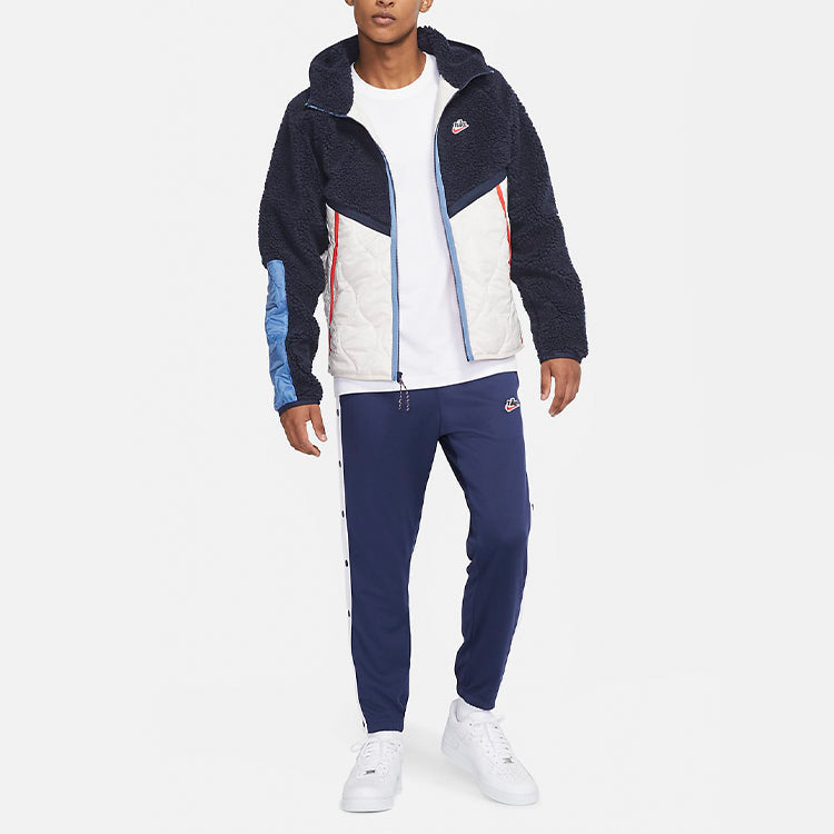 Nike Sportswear Heritage Color Warm Cap Jacket Men Obsidian Black CU4447-451