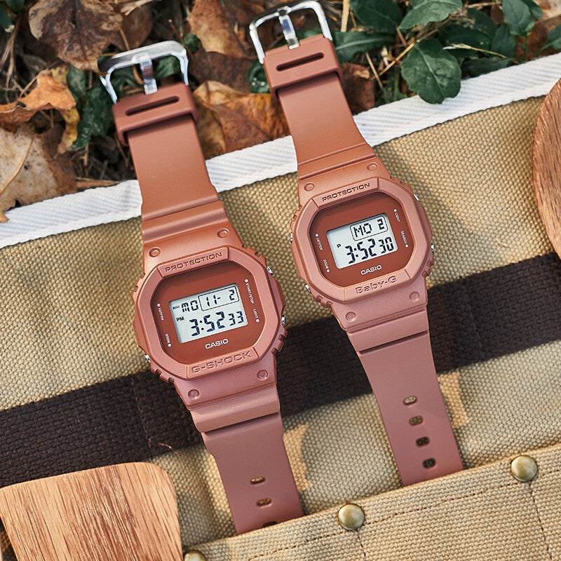 CASIO G-Shock & Baby-G Set 'Dark red' DW-5600ET-5PR&BGD-560ET-5PR