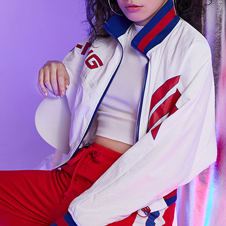 Li-Ning Paris fashion week Series Stand Collar Loose Casual Tops Jacket White AJDP028-2