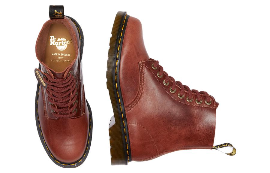 Dr. Martens 1460 Pascal Made in England Denver Leather Lace Up Boots 'Brown' 30576293