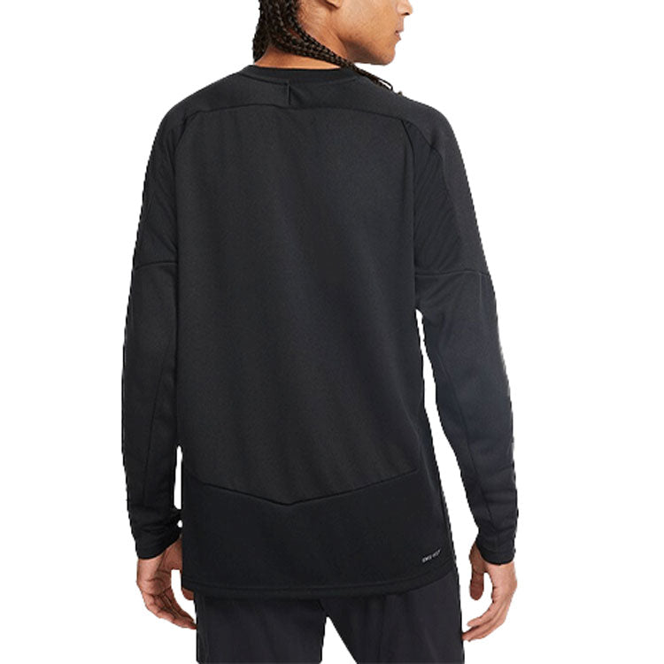 Air Jordan DRI-FIT Logo Printing Round Neck Sports Pullover Long Sleeves Black DC9740-010