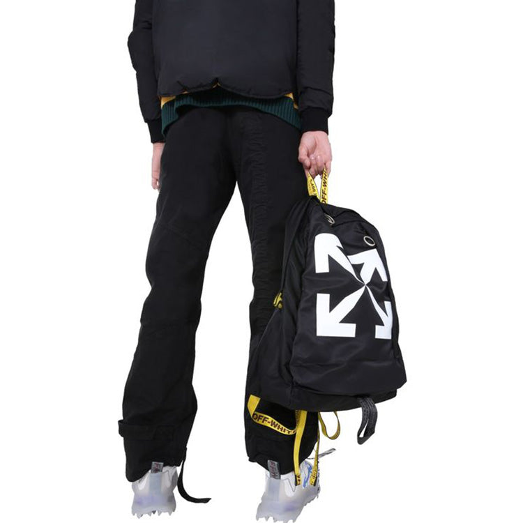 Off-WhiteLogo Nylon Casual Bag Backpack Black OMNB019F20FAB0011001