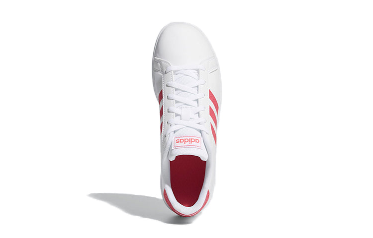 (GS) adidas Grand Court J 'White Real Pink' EG5136
