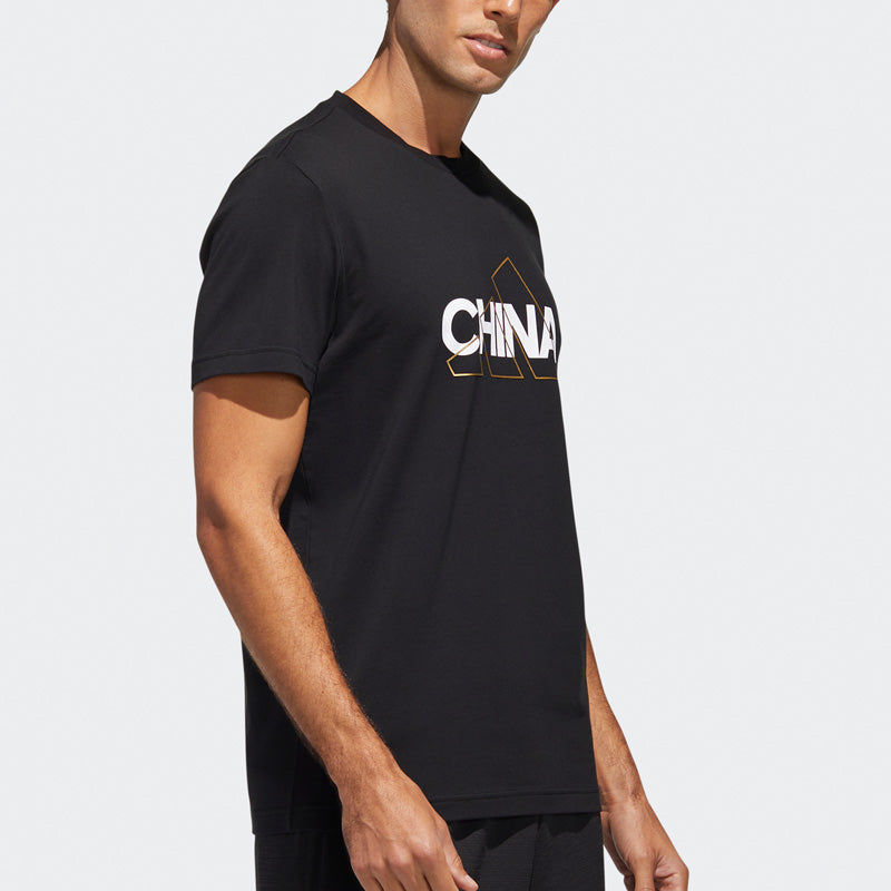 adidas China Tee Casual Sports Round Neck Breathable Short Sleeve Black GL5641
