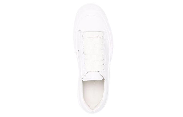(WMNS) Alexander McQueen Deck Plimsoll Lace-Up Sneakers 'White' 667245WIAB69065