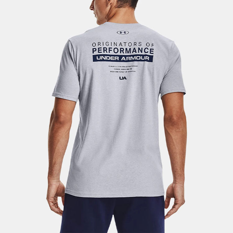 Under Armour Men's Bar Originators Of Performance Short Sleeve Grey 1352045-011