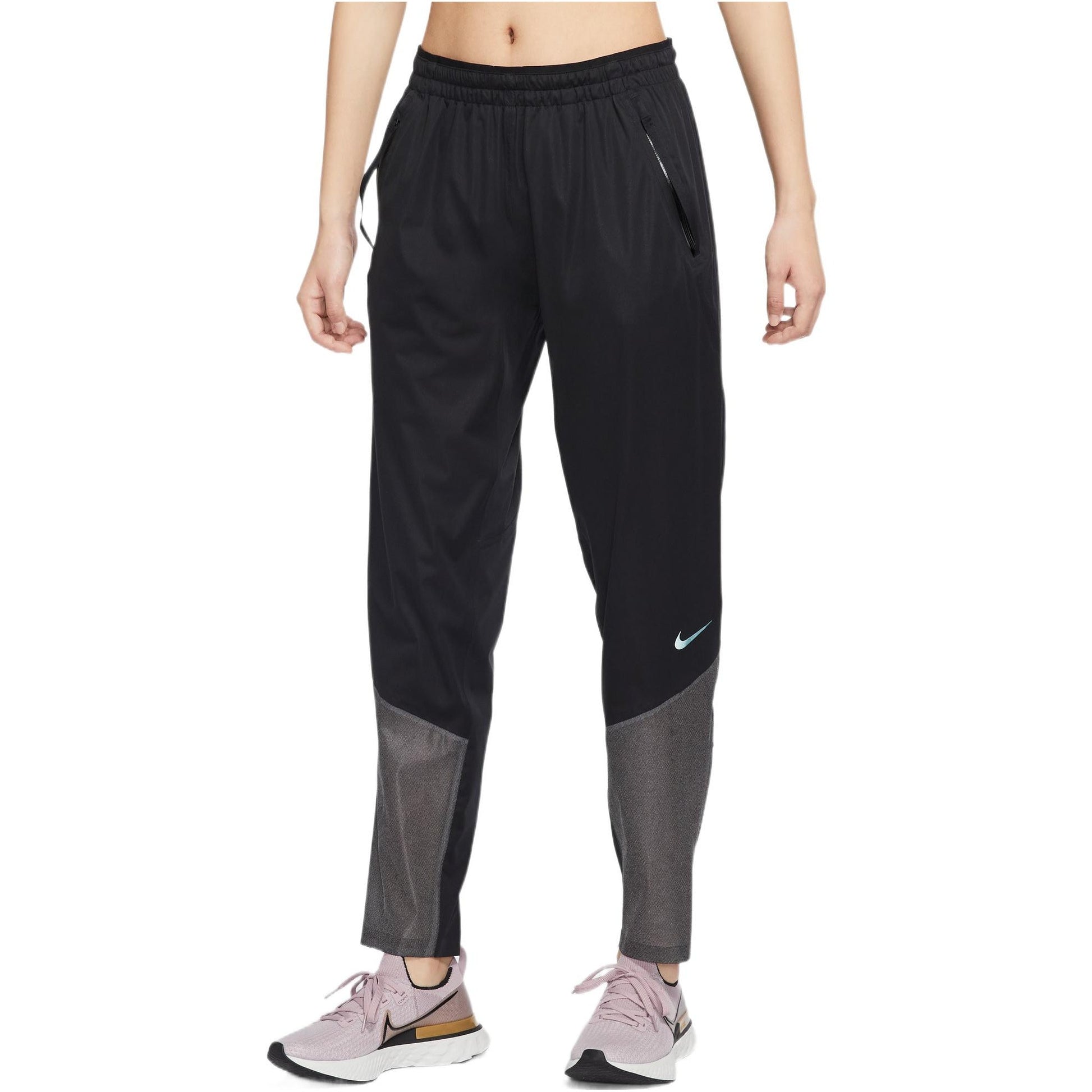 (WMNS) Nike Colorblock Lacing Waterproof Breathable Storage Simple Sports Pants/Trousers/Joggers DD6820-010