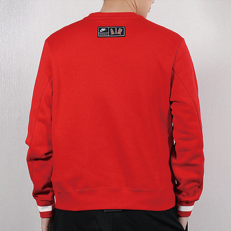 Nike Knit Round Neck Athleisure Casual Sports Red AR1823-657