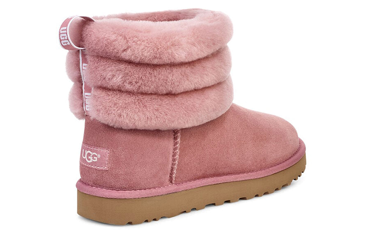 (WMNS) UGG Classic Mini Fluff Quilted Boot 'Pink Red' 1098533-PDW