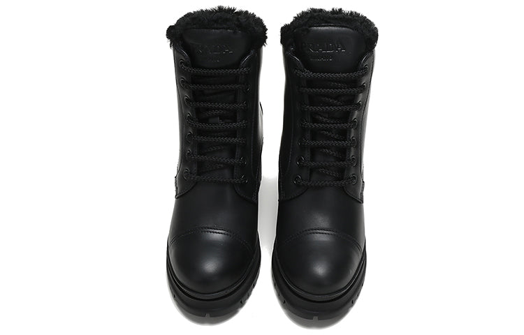 (WMNS) PRADA Fur Lined Ankle Boots 'Black' 1T584L_3KK9_F0002_F_ZF55