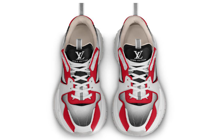 LOUIS VUITTON Run Away Pulse Sneakers 'White Red Black; 1A5YSV