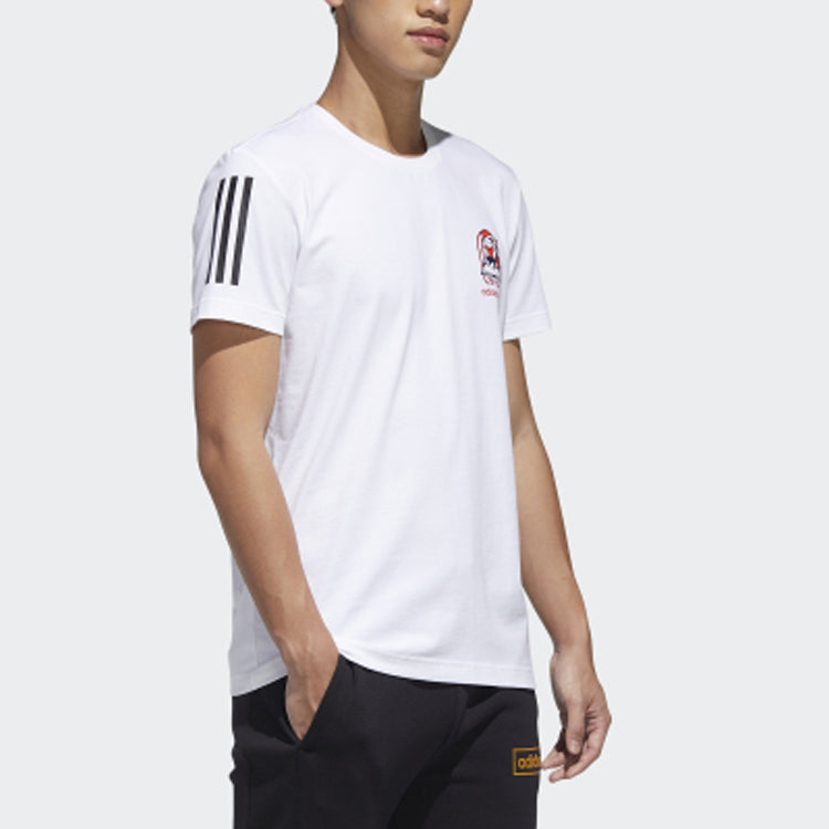 adidas neo M Gk Tee1 Casual 2020 Round Neck White GK1495