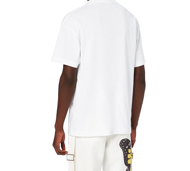 Men's PALM ANGELS Multi-Color Printing Short Sleeve White PMAA001S204130040110