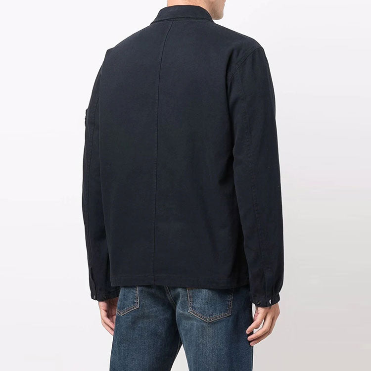STONE ISLAND Garment Dyed Zip Shirt Overshirt 'Navy' 751510704-V0020