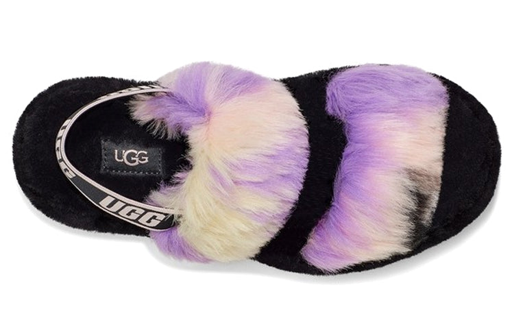 (WMNS) UGG Sandals Black White Purple 1119821-MGNL