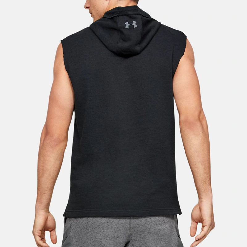 Men's Under Armour Project Rock Training Sports hooded Sleeveless Black 1352693-001