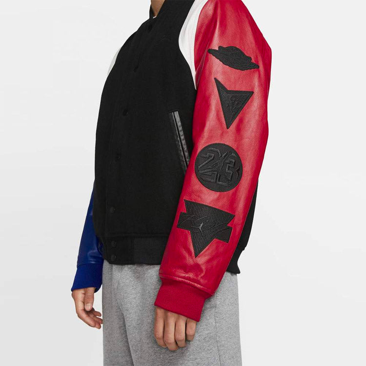 Air Jordan Air DNA Sleeve Splicing Jacket Red Blue Black AT9958-010