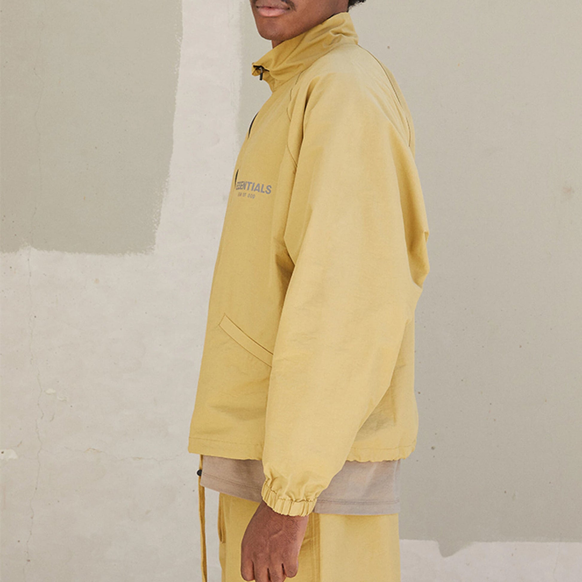 Fear of God Essentials FW21 Half Zip Track Jacket Amber FOG-FW21-018