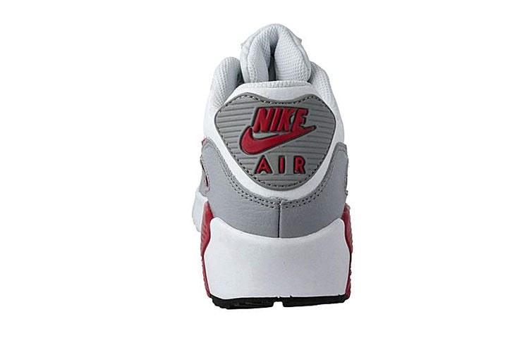 (GS) Nike Air Max 90 LTR Leather Low-Top White/Grey/Red 833412-106