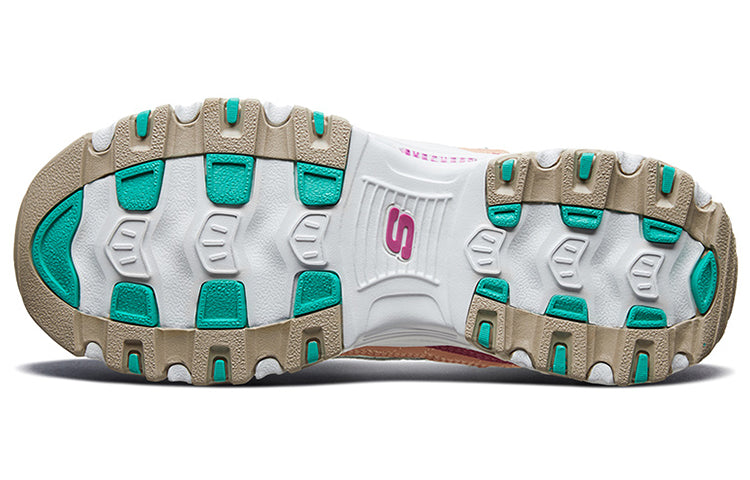 (WMNS) Skechers D'lites 2.0 Chance GS White/Green/Pink 13146-WMLT