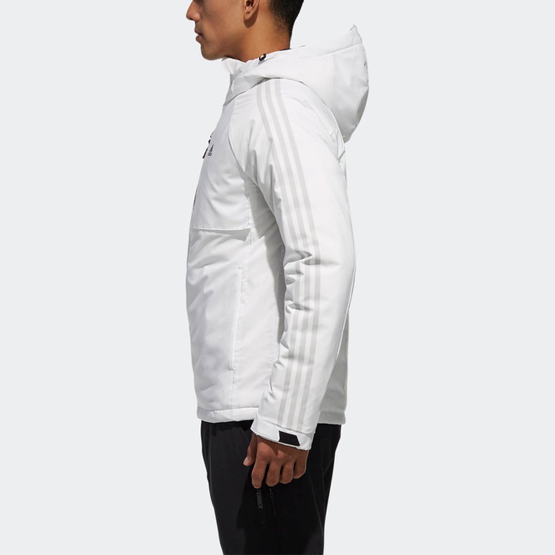 adidas 3stripes Down H Stay Warm raglan sleeve Sports hooded down Jacket White DM1964