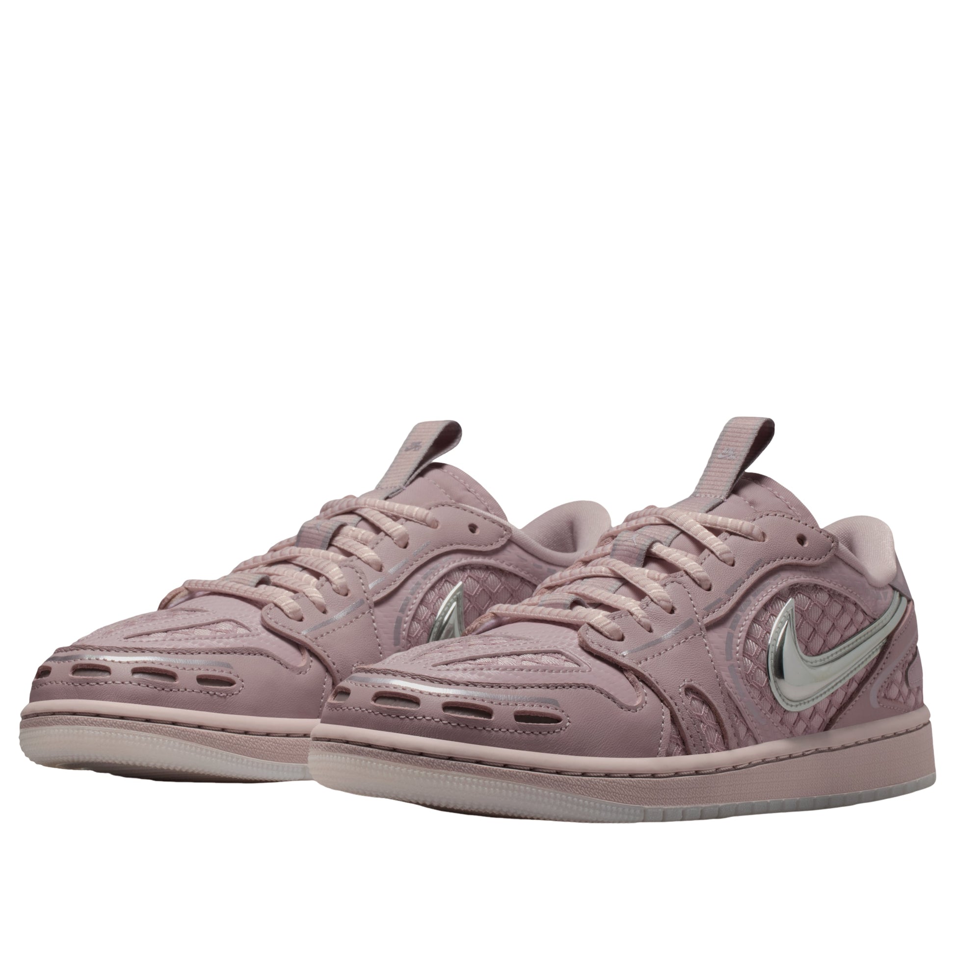 (WMNS) Air Jordan 1 Low Method of Make 'Particle Rose Metallic Silver' HQ2186-601