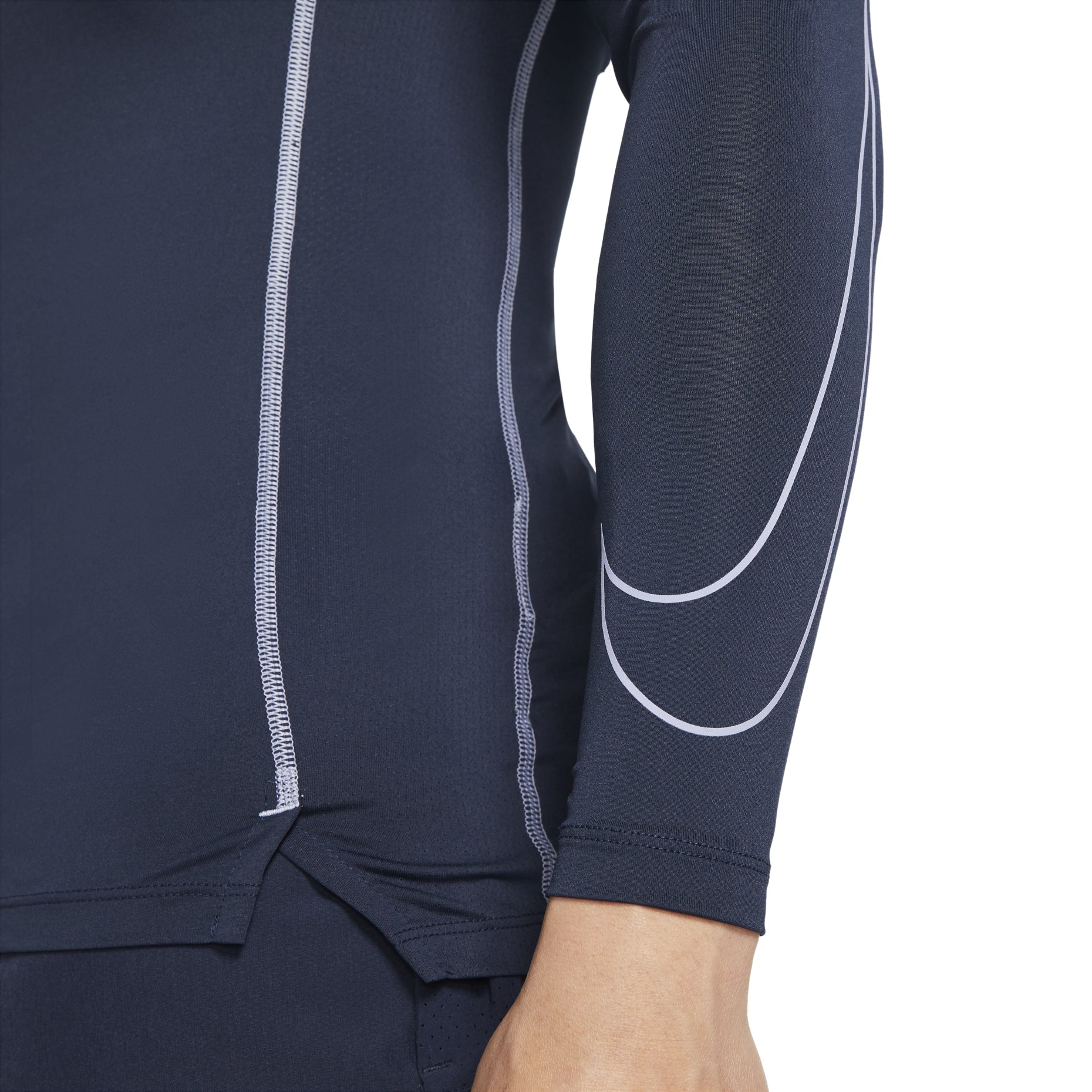 Nike Pro Dri-fit Athleisure Casual Sports Round Neck Long Sleeves Purple DD1991-451