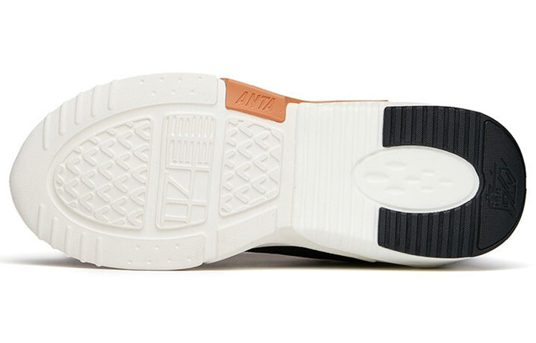 (WMNS) ANTA Leather Fleeced Running Shoes 'White Orange Black' 122148980-2