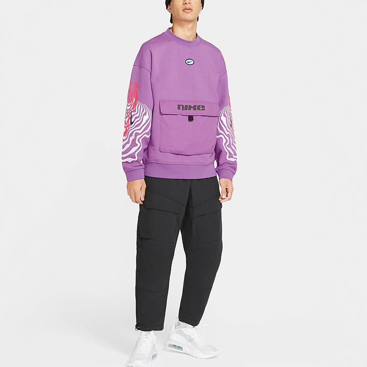 Nike Sportswear Round Neck Pocket Pullover Purple DC5344-570