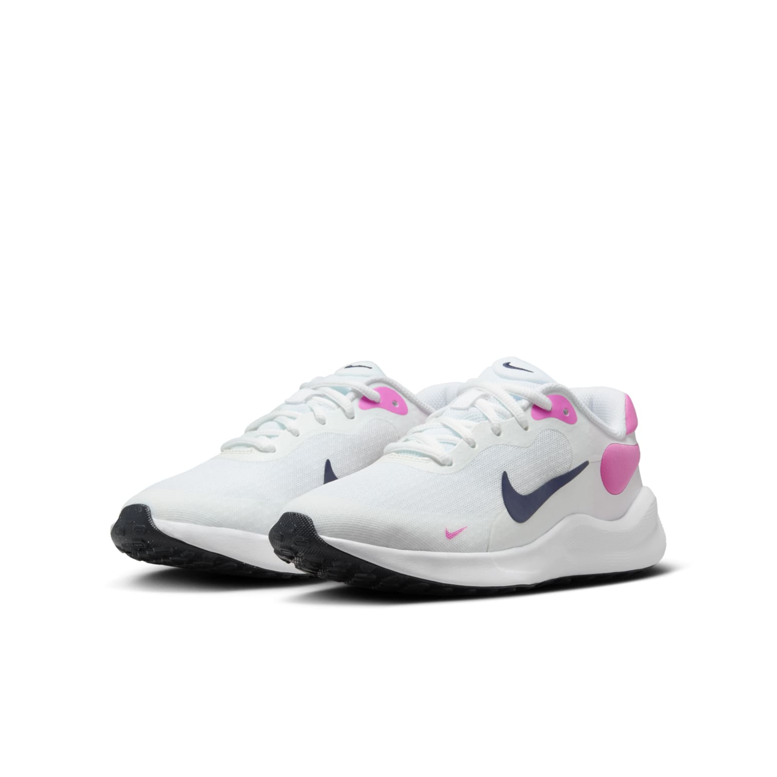 (GS) Nike Revolution 7 'White Playful Pink Navy' FB7689-103