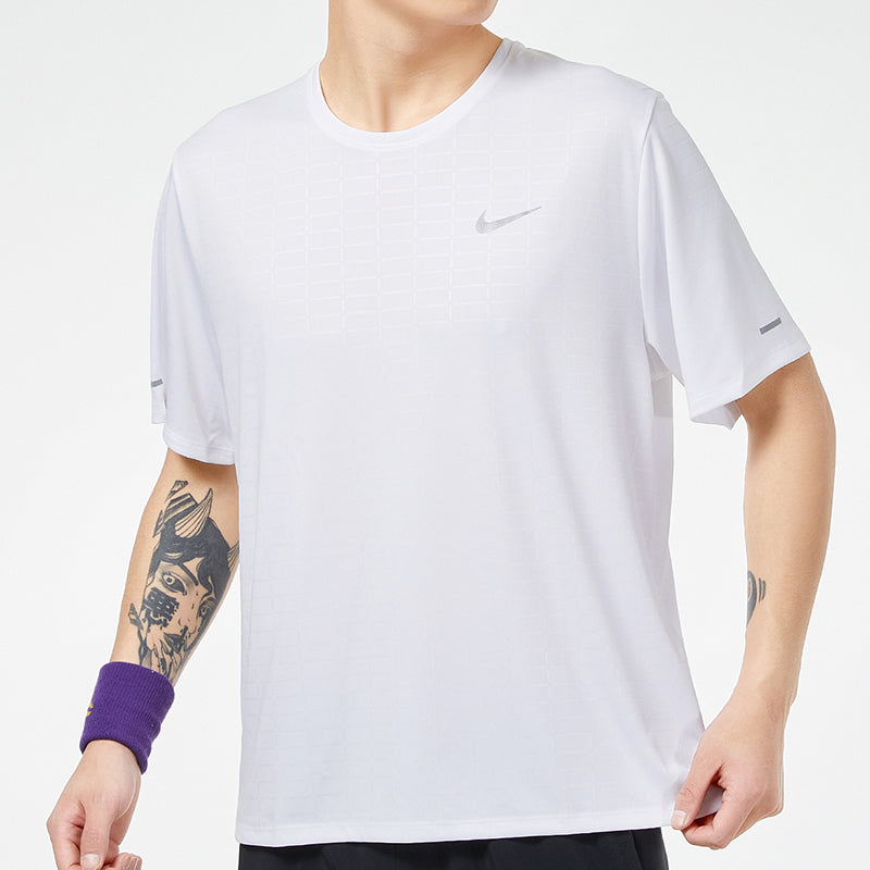 Nike Dri-FIT Sports Training Quick Dry Round Neck Short Sleeve White DA1318-100