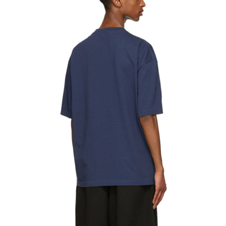 Men's Balenciaga SS21 Retro Short Sleeve Blue 612966TJV874866