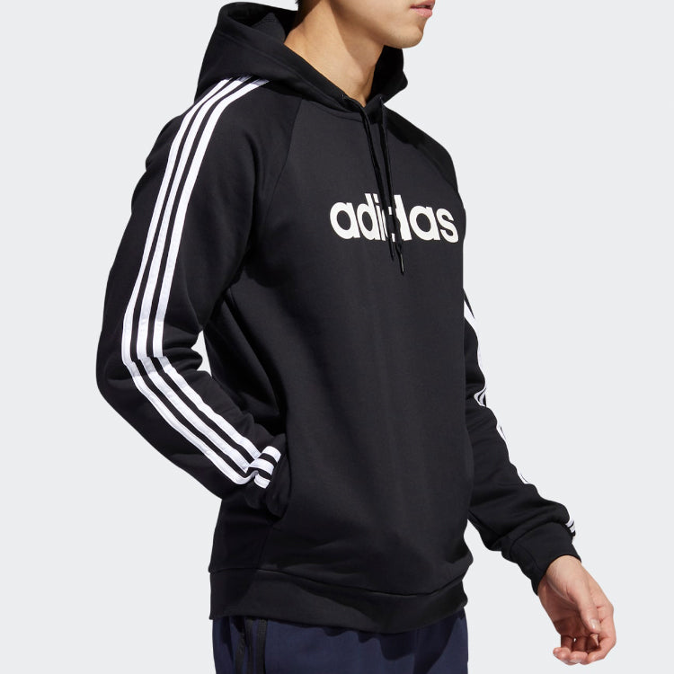 Men's adidas 3s Lin Fl P/o logo Printing Casual Sports Black FL4838