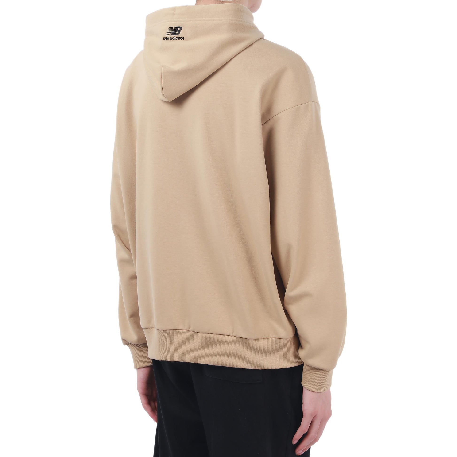 New Balance Logo Print Hoodie Asia Sizing 'Beige Black' 5CC44353-BEI