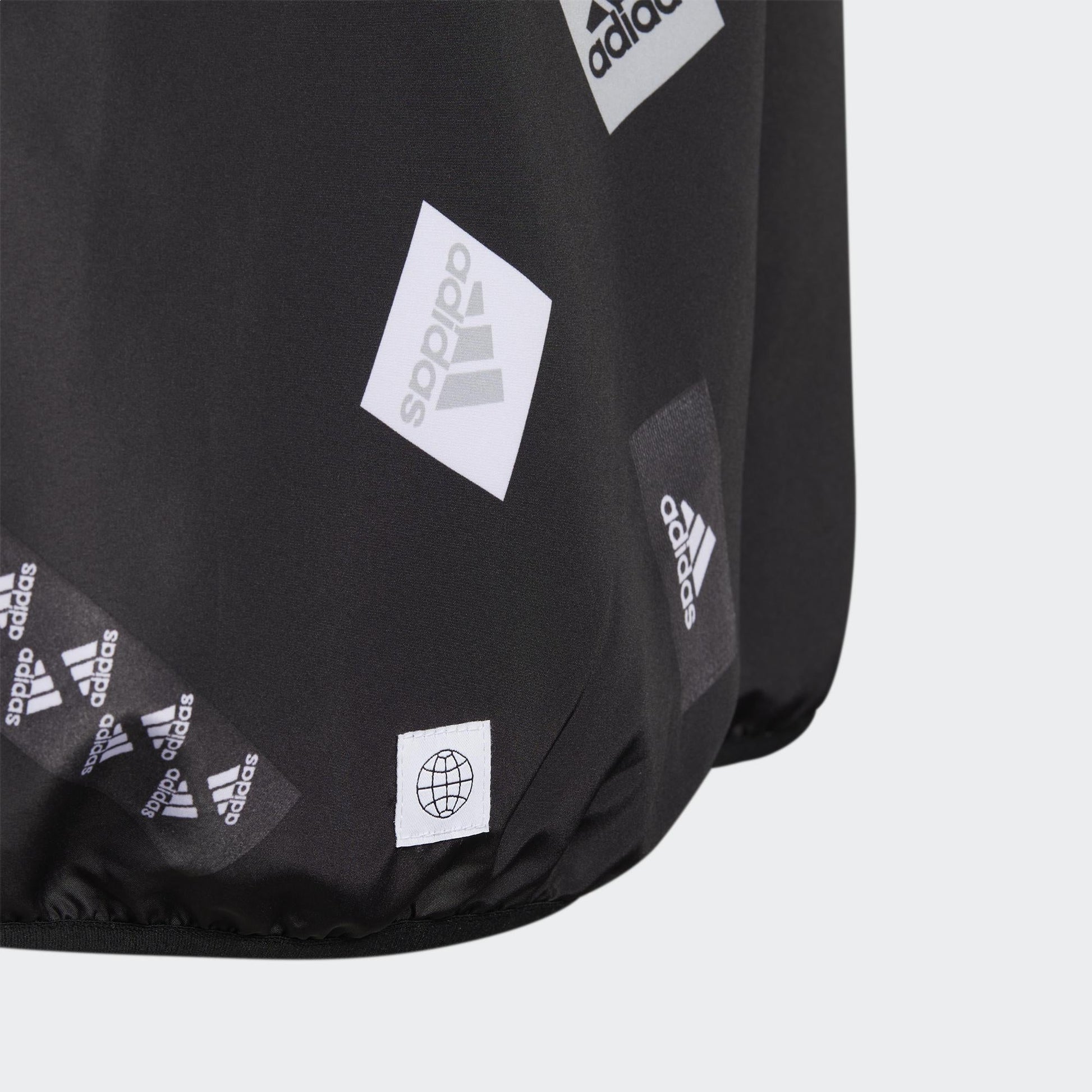 (PS) adidas Logo Hooded Jacket 'Black White' HM5272