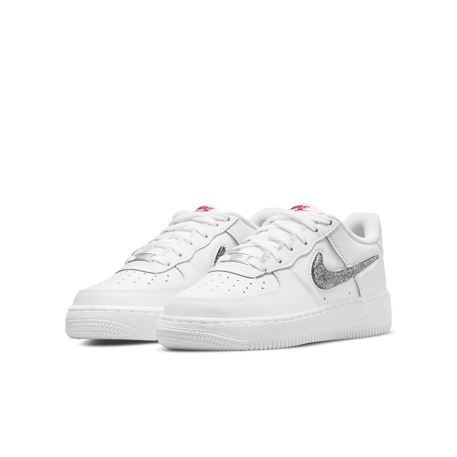 (GS) Nike Air Force 1 LV8 'White Black Metallic Silver' DC9651-100