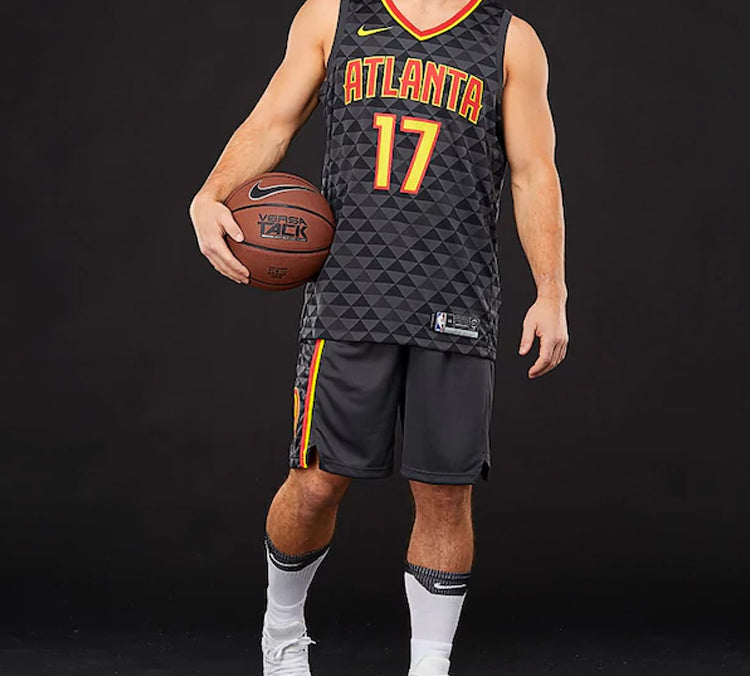 Nike NBA Sports Basketball Jersey/Vest SW Fan Edition Atlanta Hawks Schroeder No. 17 Black 864457-014