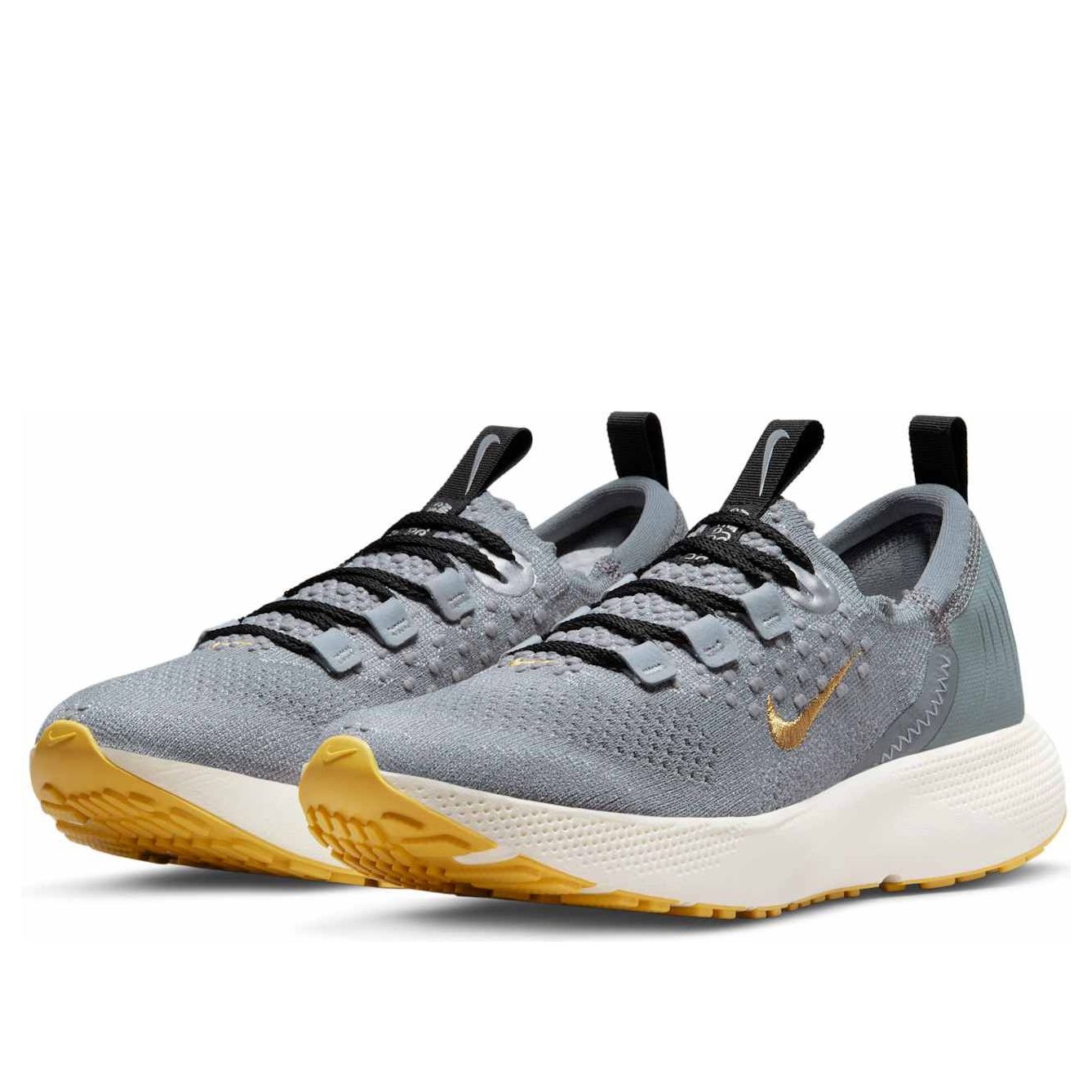 (WMNS) Nike React Escape Run Flyknit 'Cool Grey Metallic Gold Coin' DC4269-003