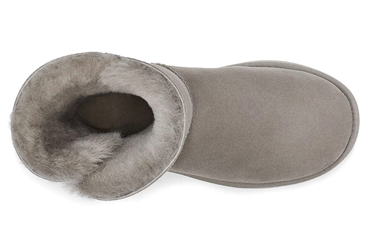 (WMNS) UGG Bailey Zip Short Stay Warm Cozy Gray 1112480-GOA