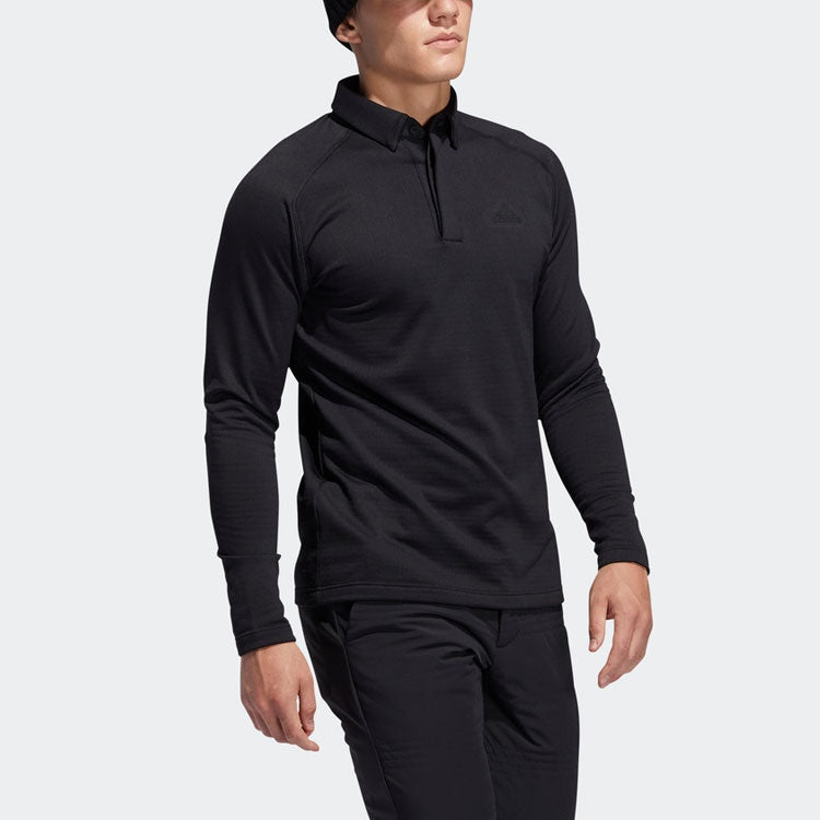 adidas Golf Sports Fleece Long Sleeves polo Black FS6850